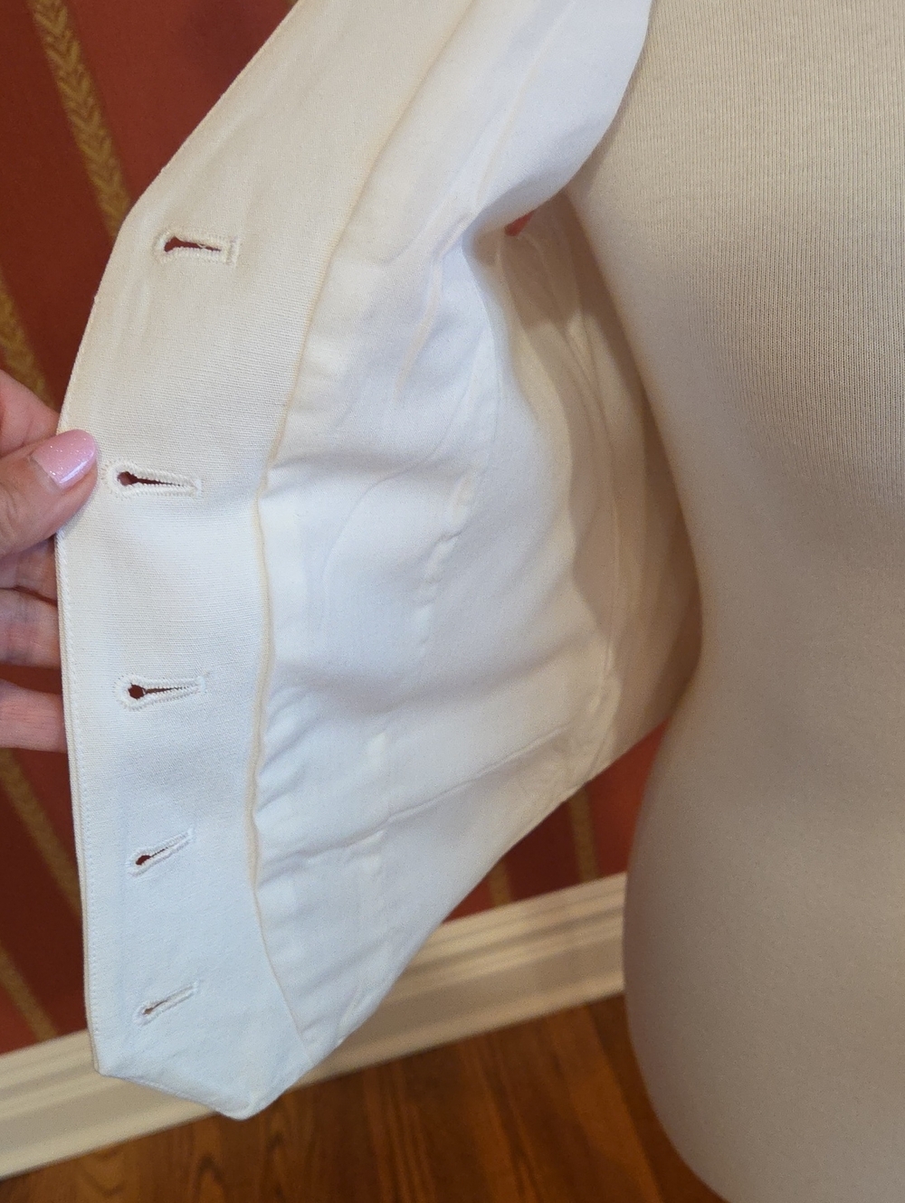 Zara White Linen Vest - Picture 3 of 4
